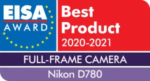 Award Best Product 2020 - 2021 full frame camera Nikon D780 EISA Award